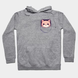 Kitten peeking out of the pocket. Impossible to resist! Hoodie